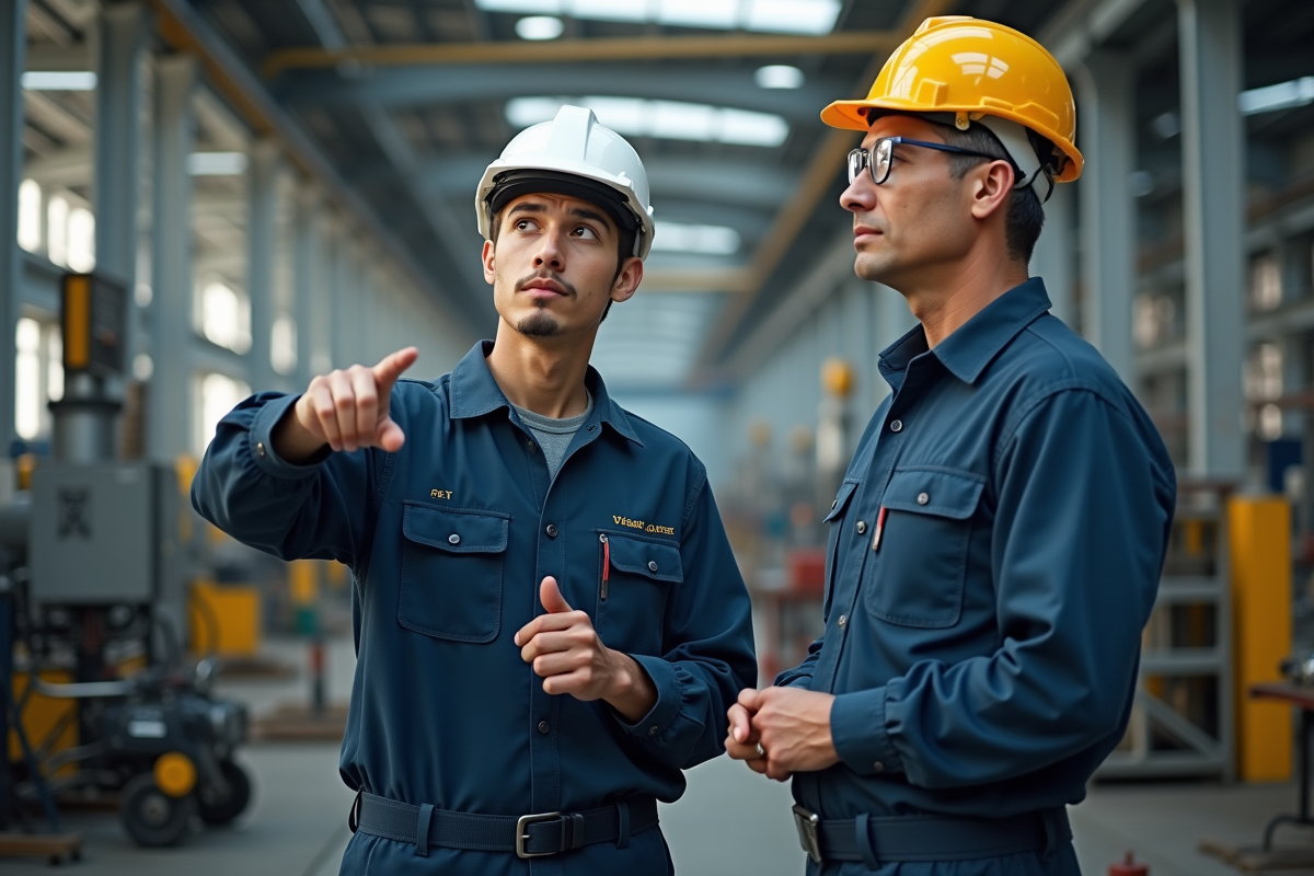 Jeune apprenti en formation dans l