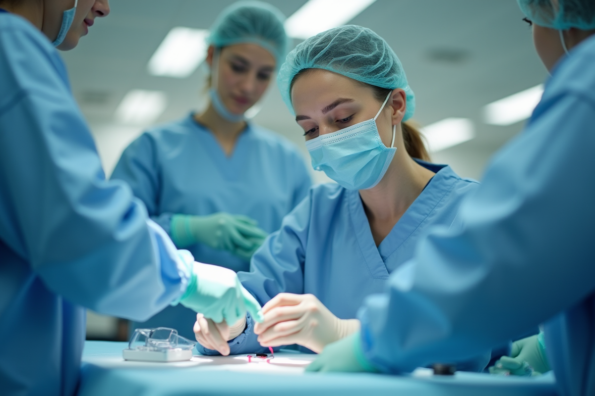 Jeune femme infirmiere travaillant en milieu hospitalier