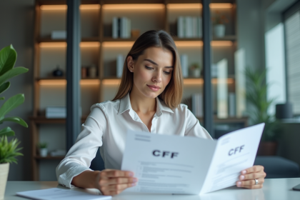 Femme professionnelle compare documents CPF et CFP