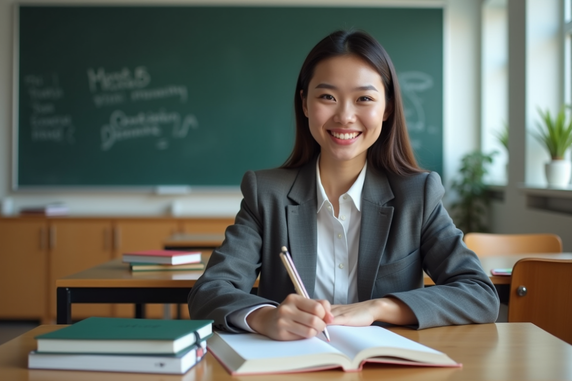 Jeune femme en étude dentaire dans une salle moderne